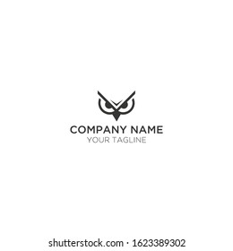 abstract modern owl eye logo