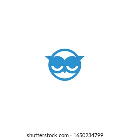 abstract modern owl head logo