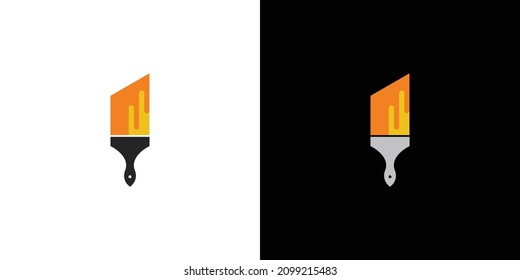 Abstract and modern paint logo design 1