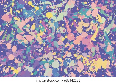 abstract modern painting seamless pattern with expressive splashes of paint. Vector Illustration 