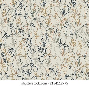 Abstract modern paisley texture pattern on beige background. Colorful floral vector pattern.