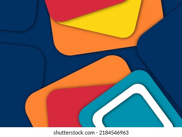 Abstrakter, moderner Papierschnitt-Dimension-Layers Geometrischer Hintergrund mit Kopienraum für Text