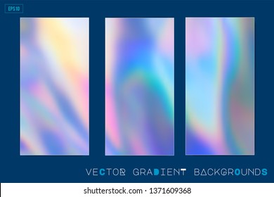 Abstract Modern pastel colored holographic vector gradient backgrounds in 80s style  Synthwave  Vaporwave style  Retrowave  retro futurism  webpunk  Modern screen design for mobile app
