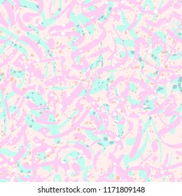 Abstract modern pastel colors calligraphy seamless pattern with splatter,ornament Arabic 