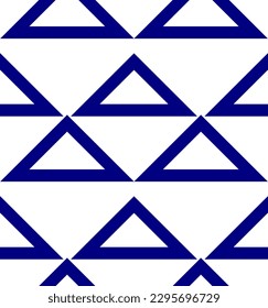 Resumen del patrón moderno de formas geométricas. Baldosas azul marino sin foco sobre fondo blanco. Vegetación textil para tela, manta, alfombra, papel de envoltura. Textura inclinable. Diseño de mosaico de contornos geométricos
