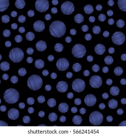 Abstract modern pattern with hatched circles. Modern grunge background. Vintage ornament for decoration, interior design, packaging, exquisite design. Vector illustration