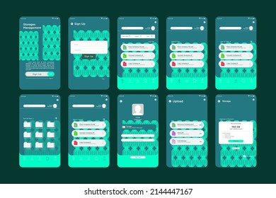 Abstract Modern Pattern Rounded Geometric Storage Management App UI Kit Template