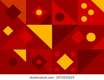 Abstract Modern Pattern Square Triangle Circle