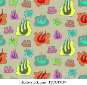 Abstract modern pattern in vector. Vintage background for design fabric seamless texture. Hipster line in the art for print random. Retro creative fashion.
