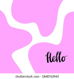 Abstract modern pink background. Hello vector wallpaper. Graphic illustration for your design, covers and art projects. EPS 8