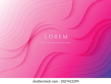 Abstract modern pink gradient fluid shape background with copy space for text. Vector illustration