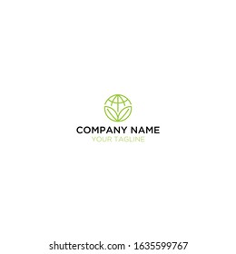 abstract modern planetary and agricultural logos
