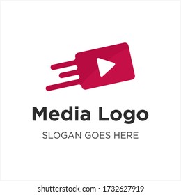 Abstract Modern Play Logo. Play Button Media Player Logo for your business