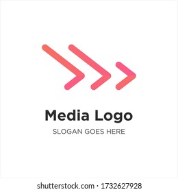 Abstraktes Logo für moderne Spiele. Play Button Media Player-Logo für Ihr Unternehmen