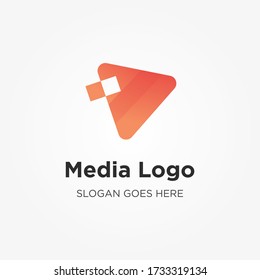 Abstract Modern Play Logo. Play Button Media Player Logo for your business