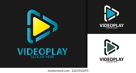 Abstract Modern Play Logo. Play Button Media Player Logo 