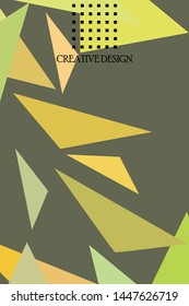 Abstract modern poligonal background for brochure and covers, made with geometrical shapes.