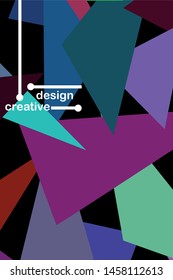 Abstract modern poligonal background for brochure and covers, made with geometrical shapes.