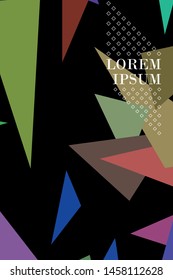 Abstract modern poligonal background for brochure and covers, made with geometrical shapes.