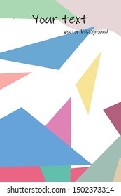 Abstract modern poligonal background for brochure and covers, made with geometrical shapes.