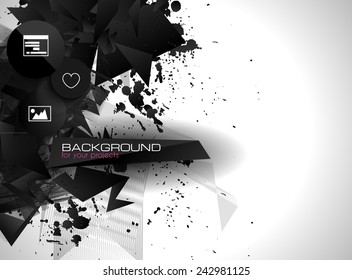 Abstract modern poligonal background for brochure and covers, made with geometrical shapes to use for posters, book cover, flyer and advertisement material