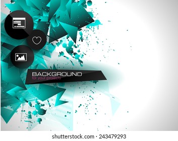 Abstract modern poligonal background for brochure and covers, made with geometrical shapes to use for posters, book cover, flyer and advertisement material