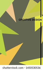 Abstract modern polygonal background for brochure and covers, made with geometrical shapes.