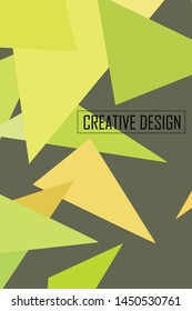 Abstract modern polygonal background for brochure and covers, made with geometrical shapes.