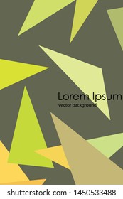 Abstract modern polygonal background for brochure and covers, made with geometrical shapes.