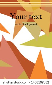 Abstract modern polygonal background for brochure and covers, made with geometrical shapes.