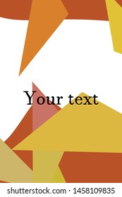 Abstract modern polygonal background for brochure and covers, made with geometrical shapes.