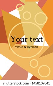 Abstract modern polygonal background for brochure and covers, made with geometrical shapes.