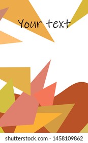 Abstract modern polygonal background for brochure and covers, made with geometrical shapes.