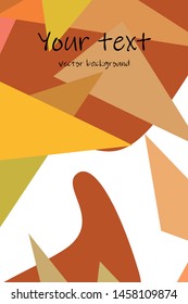 Abstract modern polygonal background for brochure and covers, made with geometrical shapes.