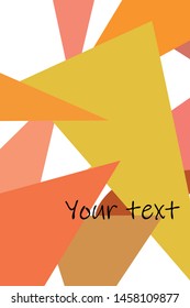 Abstract modern polygonal background for brochure and covers, made with geometrical shapes.
