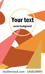 Abstract modern polygonal background for brochure and covers, made with geometrical shapes.