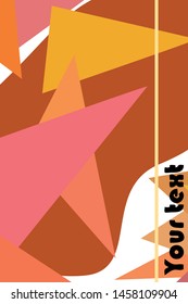 Abstract modern polygonal background for brochure and covers, made with geometrical shapes.