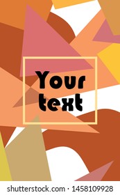 Abstract modern polygonal background for brochure and covers, made with geometrical shapes.