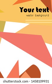 Abstract modern polygonal background for brochure and covers, made with geometrical shapes.