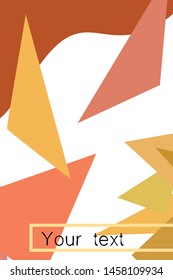 Abstract modern polygonal background for brochure and covers, made with geometrical shapes.