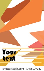 Abstract modern polygonal background for brochure and covers, made with geometrical shapes.