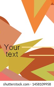 Abstract modern polygonal background for brochure and covers, made with geometrical shapes.