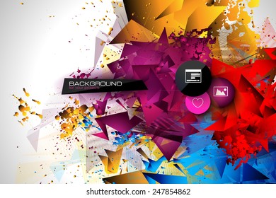 Abstract modern polygonal background for brochure and covers, made with geometrical shapes to use for posters, book cover, flyer and advertisement material