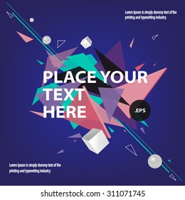 Abstract modern polygonal background for covers