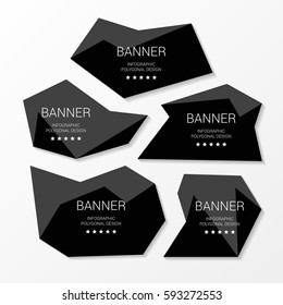 Abstrakte moderne polygonale Blase. Vorlage für Infografik-Design. Vektorgrafik
