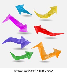 Abstract modern polygonal bubble, label website header or banner  set for website, info-graphics