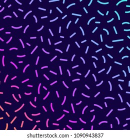Abstract modern pop art vector seamless pattern with gradient forms in trendy memphis 80s-90s style