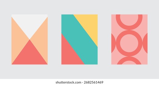 cartaz moderno abstrato ou vetor de fundo vertical conjunto design elegante capa para brochura, livro, folheto, cartaz, fundo, banner