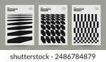 Abstract modern posters set. Minimal vector design.