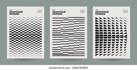 Abstract modern posters set. Minimal vector design.